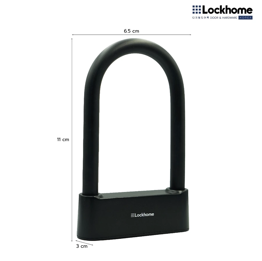 กุญแจคล้อง สแกนลายนิ้วมือ LOCKHOME รุ่น LH618 ปลดล็อกผ่านบลูทูธ สีดำ_5